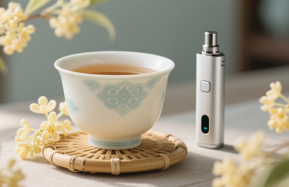 Elektronska tekočina z okusom osmanthus oolong čaja – harmonična sinteza vzhodne tradicije in sodobnega vapinga